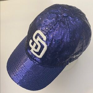 PINK Victoria's Secret MLB San Diego Padres Navy Sequin Cap
